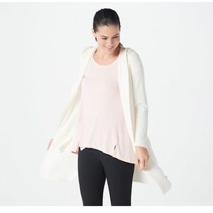 Barefoot Dreams Cozychic Hooded Cardi with Pockets
